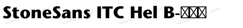 StoneSans ITC Hel B字体转换